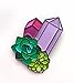 Crystal Geodes and Succulents Enamel Pin