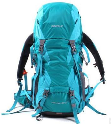 Hewolf men and women travel bags outdoor backpack hiking camping mountaineering bags fishing hunting backpack 50L blue 50 - 70L