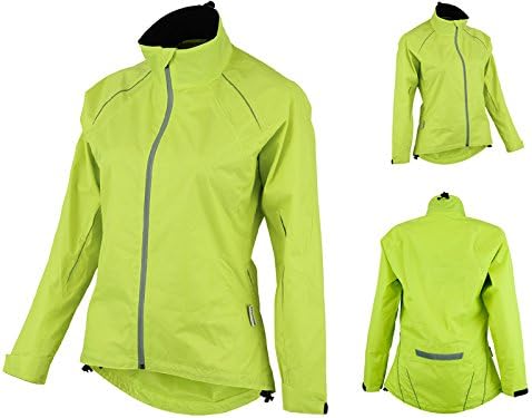 ProAthletica Womens Cycling/Running Rain Jacket High Visibility Breathable Wind/Waterproof