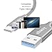 USB Type C Cable, Ebasy 6.6ft USB C to USB A 3.0 Fast Charging Cable, Nylon Braided C Type USB Cord for Macbook Pro, Galaxy S8, Google Pixel, Nexus 6P 5X, LG G5, HTC 10, HUAWEI P9 and More(Black)