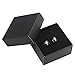 Trendy Stainless Steel Mens Cross Stud Earrings Jewelry (Black White)