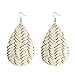 UMTNOR Teardrop Leather Earrings Drop Dangle Earings Lightweight Leather Earring for Women Girls