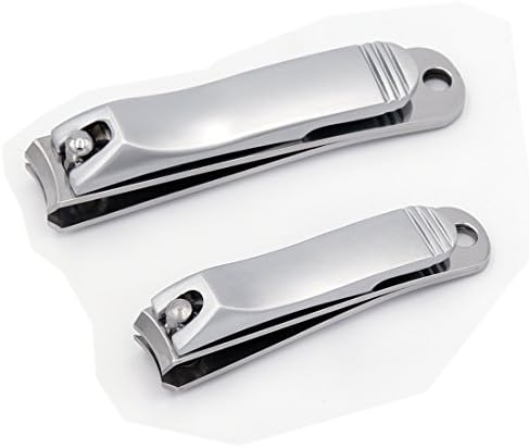 Leryeu 2PCS Professional Sharpest Stainless Steel Fingernail and Toenail Clippers,Heavy Duty Big Nail Clippers Set for Men &amp; Women