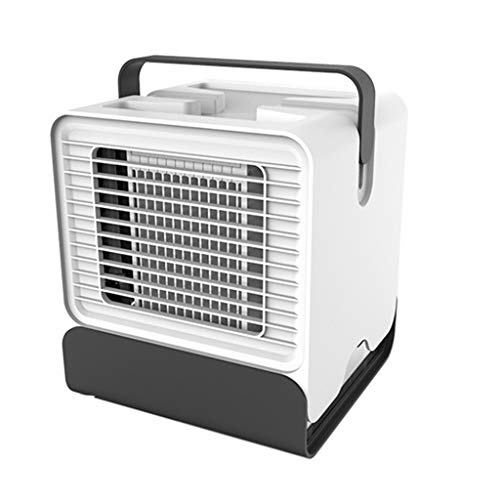 Mini Air Cooler, USB Desk Cooling Fan Air Conditioning Unit 2 Speed Fan for Home Room Office,White
