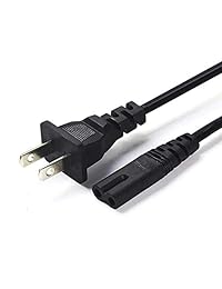 [UL Listed] Xbox One S Power Cord, 6 ft 2-Slot 18 AWG Cable de alimentación para Xbox One S Slim Juego de Consola, Sony PS2 PS3 PS4 (Slim Edición), PSP, PSV