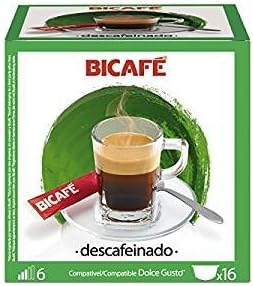 BiCafe ® Decaf Descafeinado Dolce Gusto ® Compatible Coffee Capsules x 16