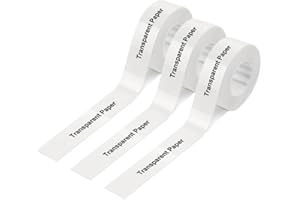 D30 Continuous Clear Label,3 Rolls 15mmx4m Compatible with Phomemo D30 Label Maker Waterproof Laminated Custom Stickers Offic