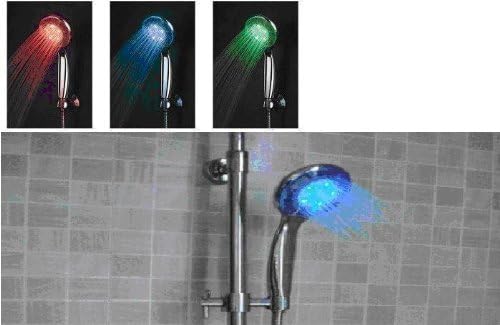 LED Light Shower Head changes as the water temperature changes