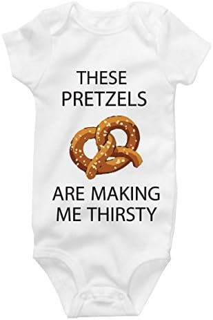 These Pretzels Are Making Me Thirsty Seinfeld Parody Cute Onesie Baby Bodysuit