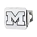 FANMATS 14996 Michigan Wolverines Chrome Metal Hitch Cover with Chrome Metal 3D Emblem