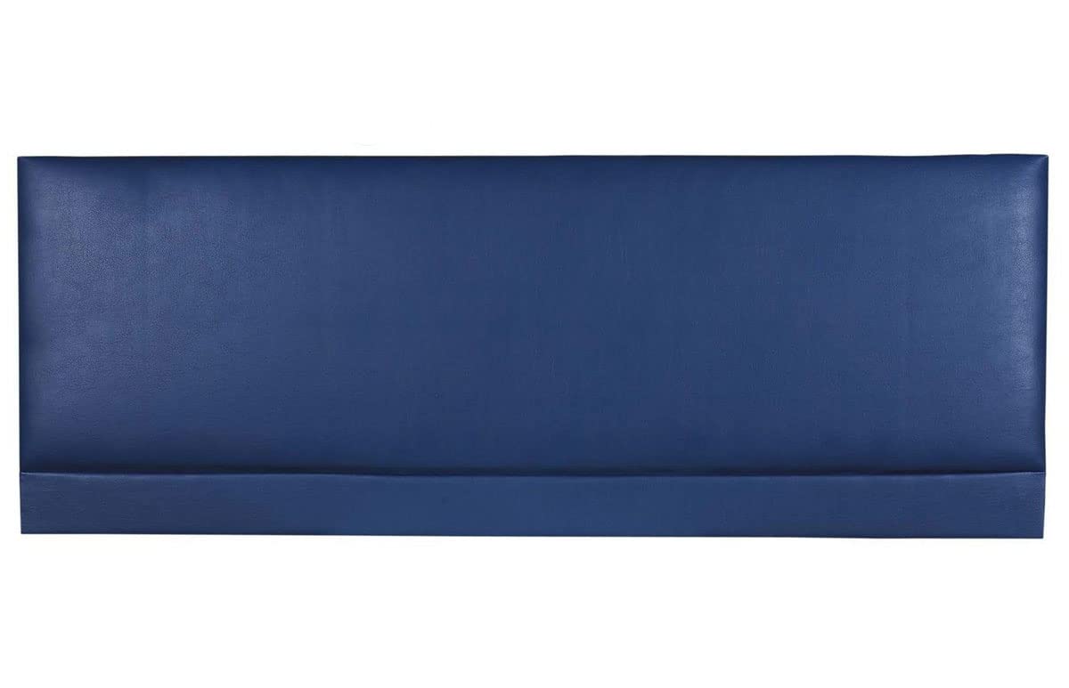 CROWNBEDSUK ROMA FAUX LEATHER HEADBOARD 2ft6,3ft,4ft,4ft6,5ft,6ft (4FT SMALL DOUBLE, Blue)