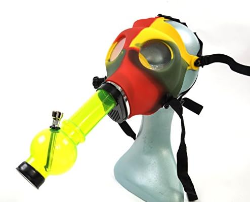 ZJAN Acrylic, Plastic tube + Colored Rubber Mask smoking (Red)