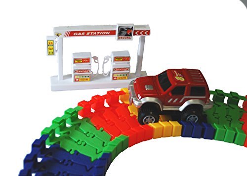 MMP Living Super Snap Speedway - 2 Pack of electric cars with lights, compatible with bend and flex track sets