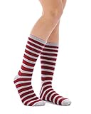 Cashmere Blend Puffy Striped Crew Socks 6 Colors Available Womens Soft Warm Gift