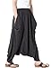 Mordenmiss Women's Casual Drop Crotch Harem Pants Gray, One size