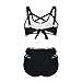 Happybai Women's Sexy Push Up High Waisted Padded 2 piece Bikini Set Swimsuits