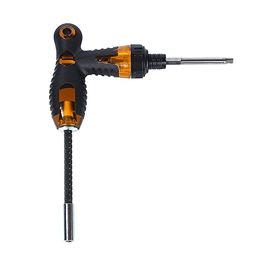 Tonsiki 13 Pieces Set Telescopic Ratcheting T Handle + 5 Inch Length Drill Bit Extension + 3 Inch Length Torx Security Head Screwdriver Drill Bit - Thumbnail 7