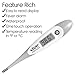 Vive Precision Oral Thermometer - Digital Basal Body Temperature Monitor for Fevers - Electronic Axillary Underarm, Quick, Accurate, Waterproof, Medical Rectal, Armpit Device - Adults and Children