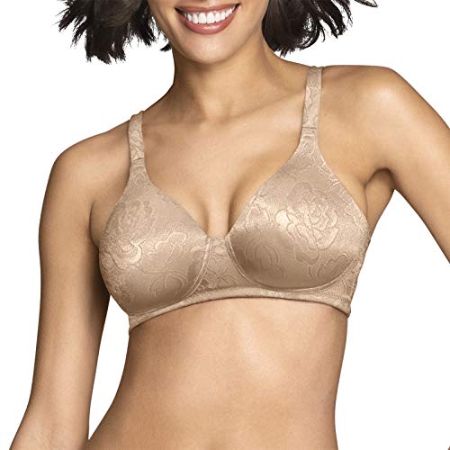Vanity Fair Women's Body Shine Full Coverage Wirefree Bra 72297, Damask Neutral, 34C