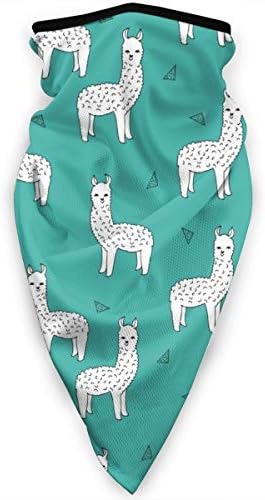 SSN1THDA White Alpaca Pattern Windproof Outdoor Sports Face Mask Work as Sun Mask, Neck Gaiter