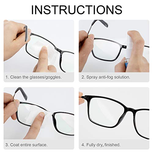 iGK Anti Fog Spray for Safety Glasses, Long Lasting Defogger for