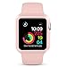 KEASDN Compatible Apple Watch Band with Case 38mm 42mm, Silicone Sport iWatch Strap Band with Shock-Proof Case Compatible with Apple Watch Series 3/2/1 Sport and Edition (Light Pink, 38mm S/M)
