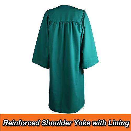 OSBO GradSeason Matte Graduation Gown Cap Tassel Set 2018 & 2019 for High School and Bachelor (Emerald, 54" FF(5'9"-5'11"))
