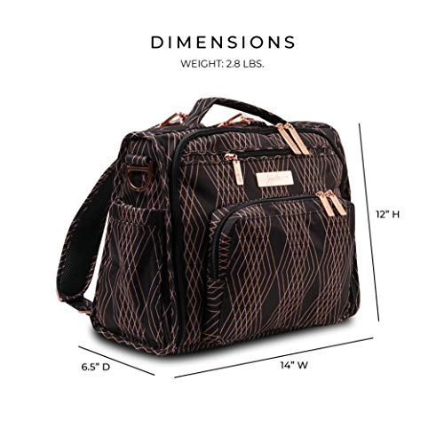JuJuBe B.F.F Multi-Function Convertible Diaper Backpack/Messenger Bag, Prism Rose