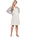 Aimado Women’s Maternity Nursing Nightgown Long Sleeve Cotton Breastfeeding Nightdress S-XXL