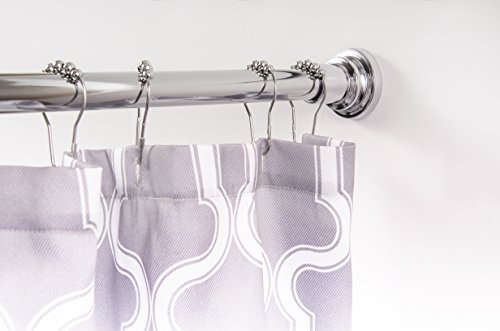 Cascading Steps in Polished Chrome, Shower Curtain or Window Drapery Tension Rod by AMG, 42" to 72" - Thumbnail 4