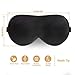 Eye Mask for Sleeping PaiTree Natural Silk Sleep Mask & Blindfold, Professionally-Made, Super-Smooth & Skin-Friendly Eye Shade Eye Cover for Sleeping for Woman & Man (Black)