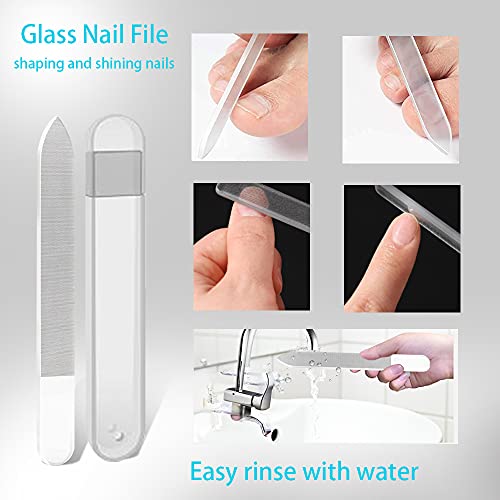Toenail Clippers for Ingrown Toenails, Podiatrist Toe Nail Clippers for Thick Nails Heavy Duty Nail Clippers for Seniors Ingrown Toenail Tool with Glass Nail File