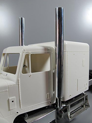 Rctruckfactory Pair Aluminum Straight Stack Exhaust Tip Pipe for Tamiya RC 1/14 King Grand Hauler