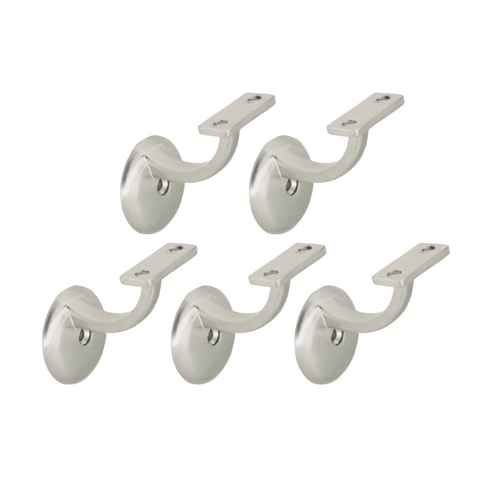 Design House 182030 Jumbo Handrail Bracket, 5-Pack, Satin Nickel
