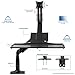 VIVO Black Premium Single Monitor Height Adjustable Workstation Standing Desk Mount Riser with Foldable Keyboard Tray and USB Ports | Holds Screens up to 32 inches (STAND-SIT1DD)thumb 1