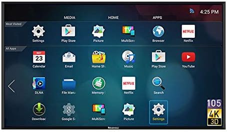 Feilongus 105" LED Televisions, LED 4K Flat TV, Smart LED 4K TV, High Resolution Screen