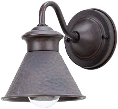 World Imports Lighting  9002S-89 Dark Sky Essen Collection 6-Inch  1-Light Outdoor Short Arm Wall Sconce in Bronze