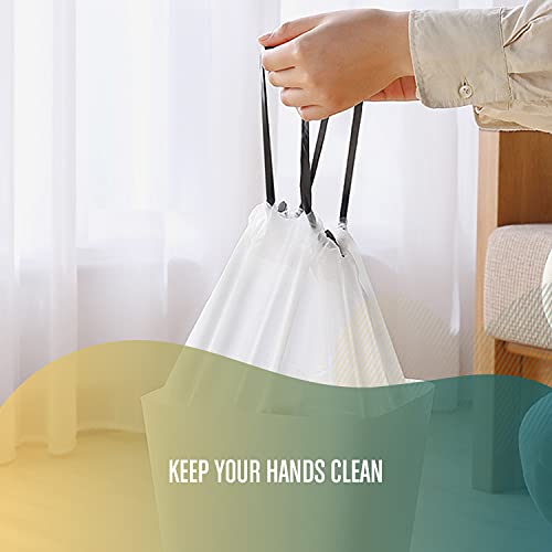 FORID Small Drawstring Trash bags 1.2 Gallon Plastic Garbage Bags 240