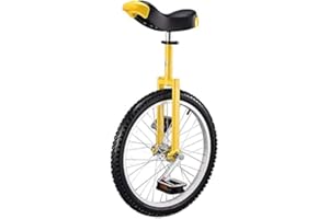 20 Inch Wheel Unicycle Uni Cycle Balance Exercise Fun Bike Fitness Scooter Circus | Adjustable Seat | Loads 150kg/330 Lbs - U