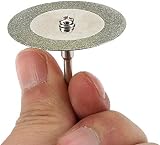Dophee 10Pcs 40mm Diamond Cutting Discs with 2 Mandrels Rotary Tool view 3