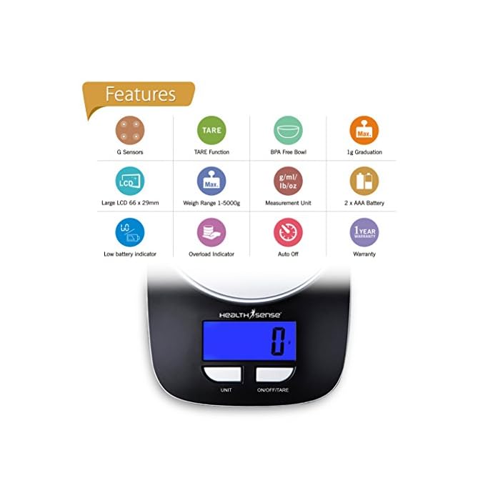 HealthSense Chef-Mate KS 33 Digital Kitchen Weighing Scale & Food