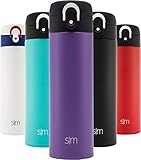 Simple Modern 16oz Vacuum Insulated Kona Travel Mug - Stainless Steel Tea Coffee Cup - Powder Coated Hot Cold Thermos - Canteen Water Bottle - Lilac Purple