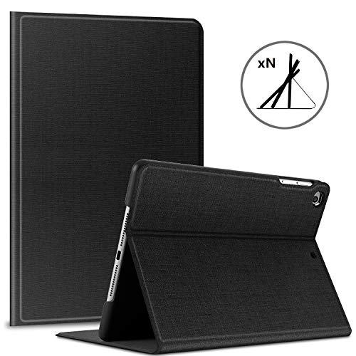 6th Generation iPad Case 2018 2017 / iPad Air 2 / iPad Air, HBorna Adjustable Stand Cover Protection with Auto Sleep/Wake Function, 9.7'' Case for Apple iPad 6th 5th Air, Black