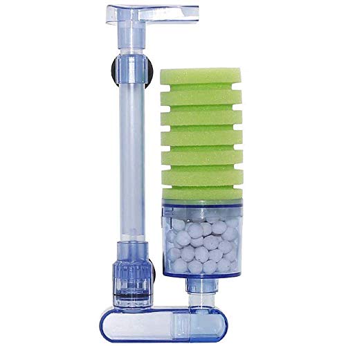 Vaorwne Aquarium Filter,Ultra Quiet Aquarium Biochemical Sponge Filter Fish Tank Air Pump Betta Fry Aquarium Fish Tank Water Fall Double Foam Sponge Filters Xy-2881