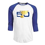 St. Louis Blues 50th Anniversary Logo Youth 3/4 Sleeve Raglan Shirt RoyalBlue X-Large