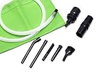 Green Label Micro Vacuum Attachment Kit - 7 Piece Compatible with Most Vacuum Cleaner Hoses with 1.25-1.38 Inch Diameter (Round Friction Fit Type Wands). Green Storage Bag