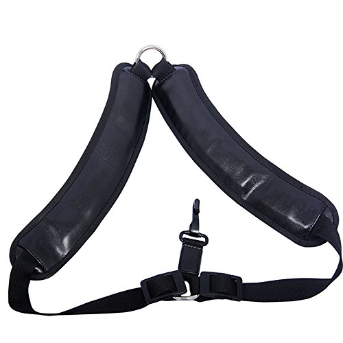 EaseIcon Elegant Soft-Padded Sax Single Shoulder Leather Strap Sling [Extra Comfortable Design] Adjustable Hook Harness Belt - Ideal for Tenor and Alto Saxophone (Black) - Thumbnail 7