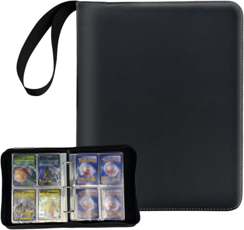 Álbum Livro de Coleção Cartas Jogo Pacote Organizador Cartas Game King Pacote Coleção Cartas (Preto)