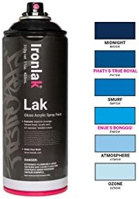 Lak 400ml by Ironlak [Pack of 6 Cans] (Blues)
