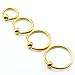PiercingJ 8pcs 6-12mm Stainless Steel Captive Bead Ring CBR Hoop Helix Tragus Ear Lobe Earring Nose Ring